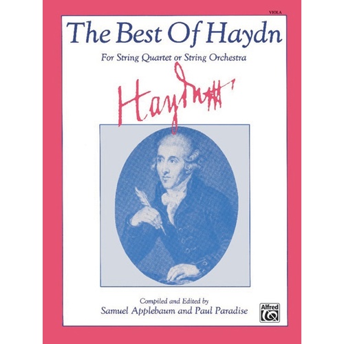 Best of Haydn Viola Sheet Music Edited by Applebaum/Paradise