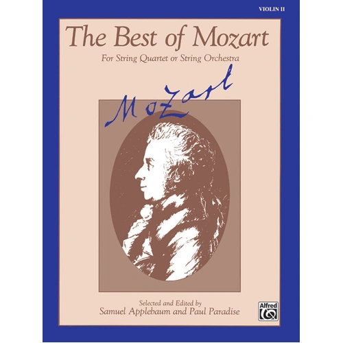 Best of Mozart Violin Sheet Music - Orch VLN 2 Ed Applebaum/Parad