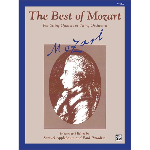 Best of Mozart Viola Sheet Music Ed Appelbaum/Paradis