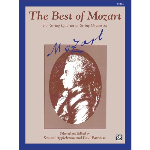 Best of Mozart Cello Sheet Music - String Orchestra Edition by Applebaum/Paradise
