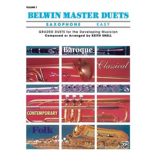 Belwin Master Duets Easy Book 1 Alto Sax