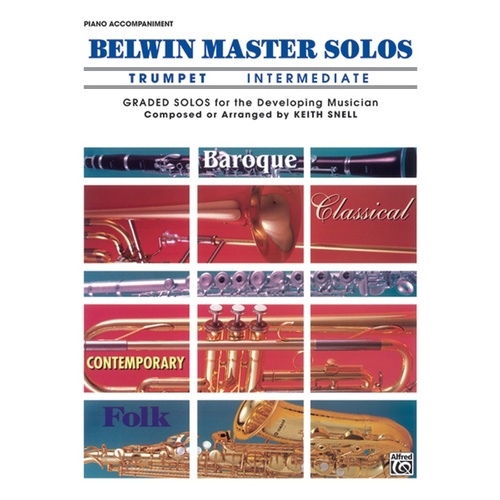 Belwin Master Solos Intermediate Book 1 Trumpet Piano Accompaniment