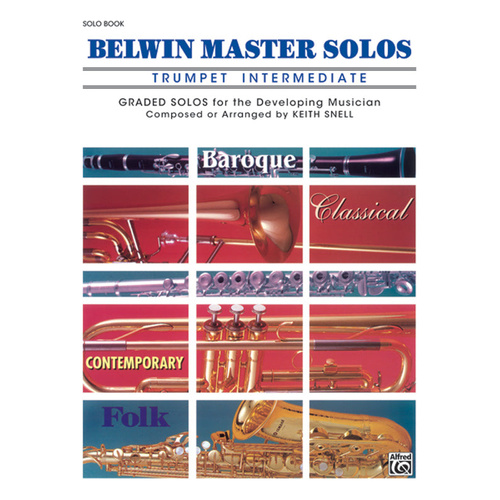 Belwin Master Solos Intermediate Trumpet Sheet Music BK 1 TPT