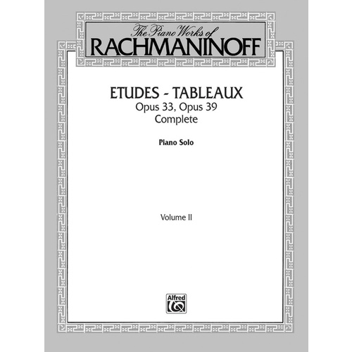 Etudes Tableaux Op 33 Op 39 Piano Works Book 2