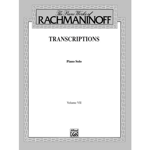 Transcriptions Piano Works Book 7