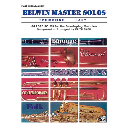 Belwin Master Solos Trombone Vol 1 Easy Book