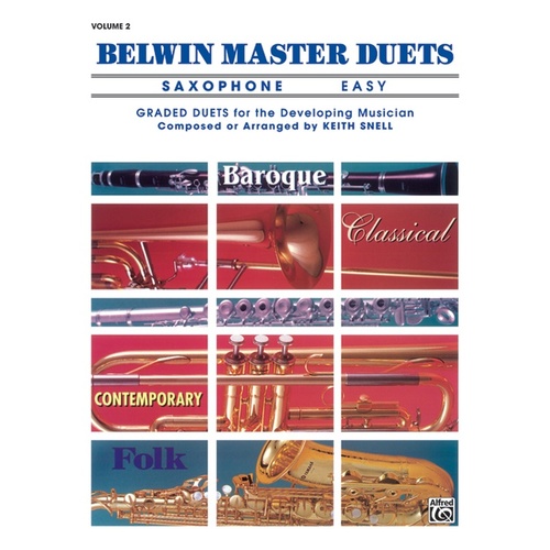 Belwin Master Duets Easy Book 2 for Alto Saxophone