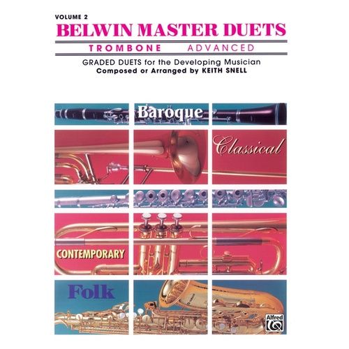 Belwin Master Duets Advanced Book 2 for Trombone