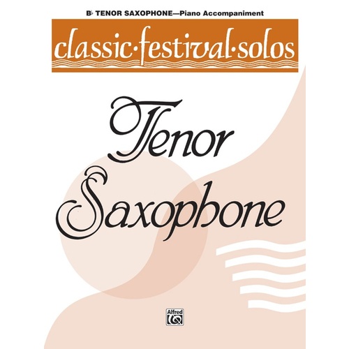 Classic Festival Solos Book 1 Ten Sax Piano Accomp