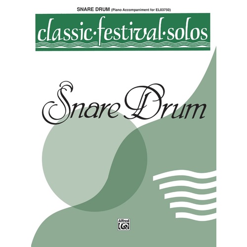 Classic Festival Solos Book 1 Snare Drum Piano Accom