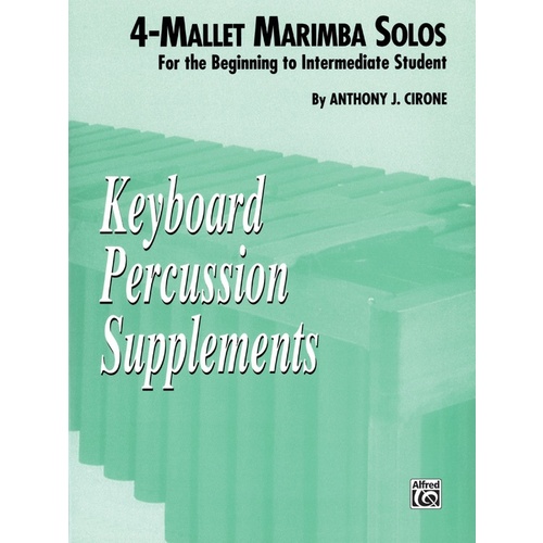 4 Mallet Marimba Solos Percussion Per
