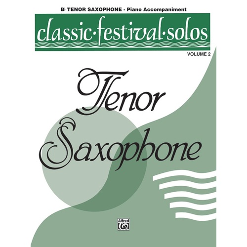 Classic Festival Solos Book 2 Ten Sax Piano Accomp