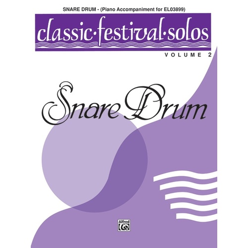 Classic Festival Solos Book 2 Snare Drum Piano Accom