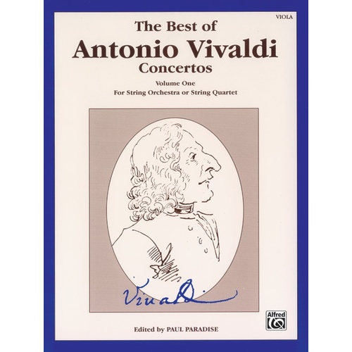 Best of Vivaldi Concertos Book 1 Viola Edition Paradise