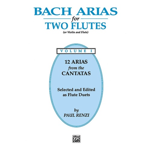 Bach Arias For Two Flutes Volume 1