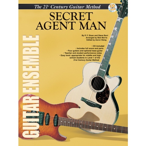 Secret Agent Man Guitar Ensemble Score/Parts/CD