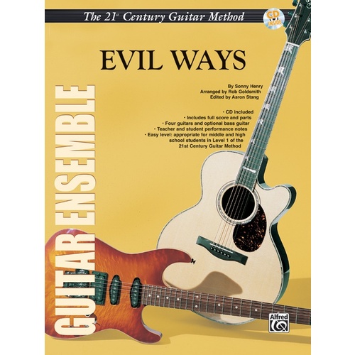 Evil Ways Guitar Ensemble Score/Parts/CD