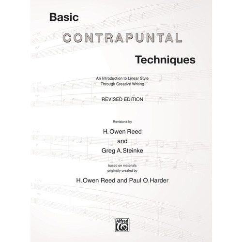 Basic Contrapuntal Techniques Book with 2 CDs