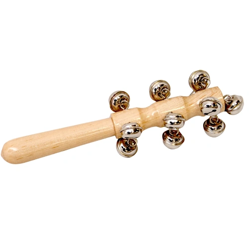 Mano Percussion Sleigh Bells 13 Bells with Wooden Handle