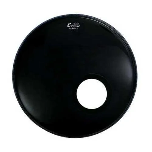 Remo Encore 24 Inch Bass Drum Head Ebony with Hole