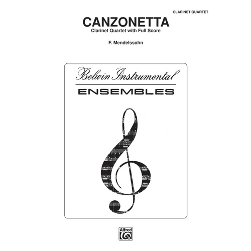 Canzonetta Clarinet Quartets W/Full Score