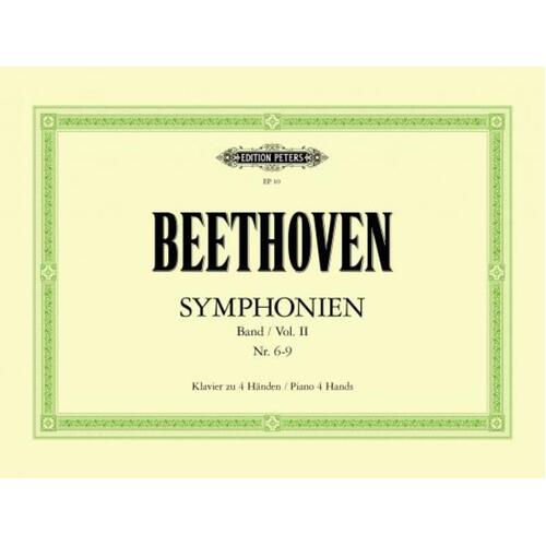 Beethoven - Symphonies Vol 2 Nos 6-9 Piano Duet (Softcover Book)