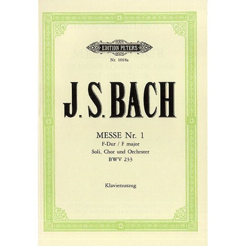 Bach - Mass No 1 F Major Bwv 233 Vocal Score (Softcover Book)