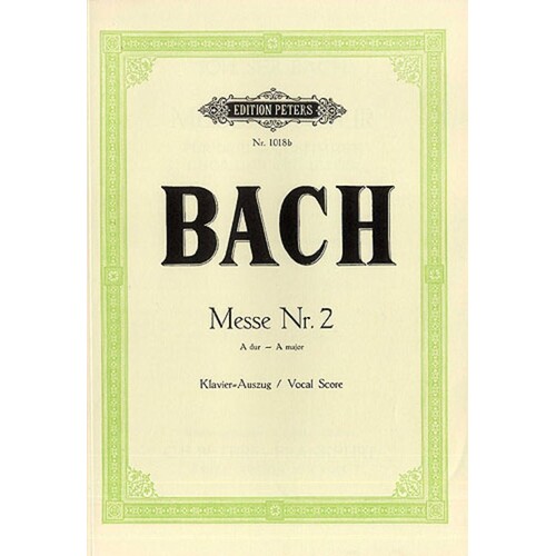 Bach - Mass No 2 A Major Bwv 234 Vocal Score (Softcover Book)