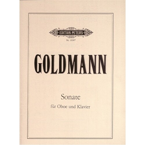Goldmann - Sonata For Oboe/Piano (Softcover Book)
