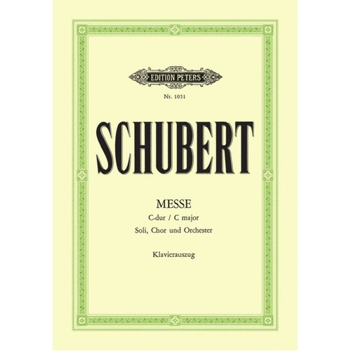Schubert - Mass No 4 In C D452 Vocal Score (Softcover Book)