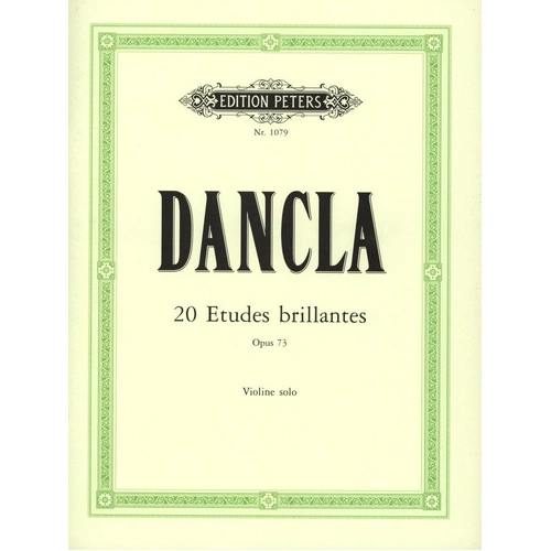 Dancla 20 Etudes Brillantes Op. 73 for Violin Solo - Advanced Players
