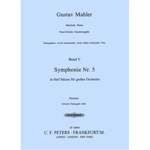 Mahler - Symphony No. 5 Full Score Edition Peters