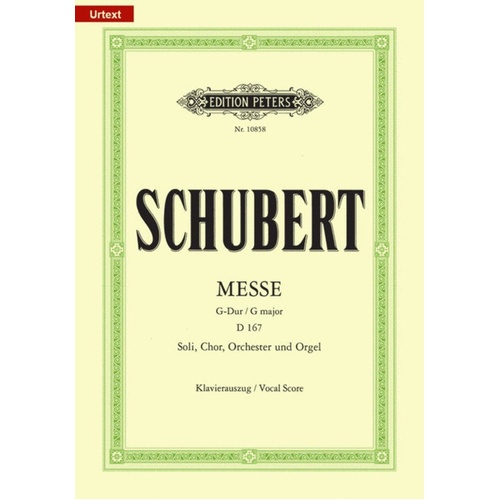 Schubert - Mass No 2 G D167 Vocal Score (Softcover Book)
