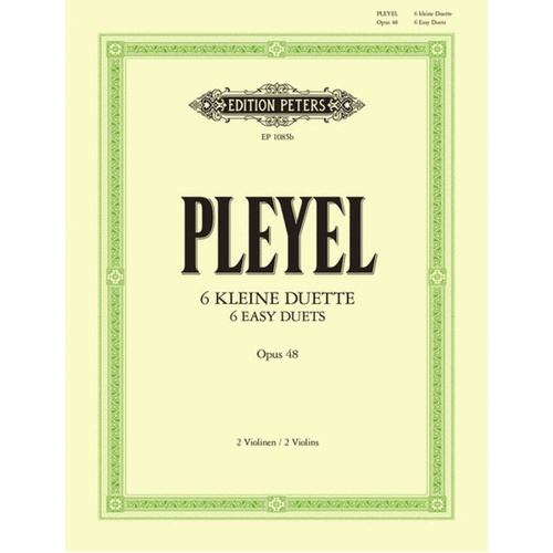 Easy Duets 6 Op 48 2 Violin (Softcover Book)
