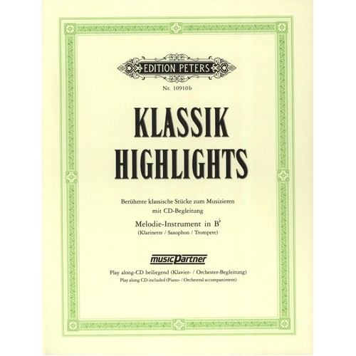 Classical Highlights Bb Melody Instrument Book with CD