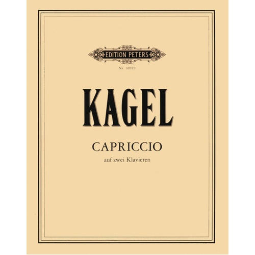 Kagel - Capricci For 2 Pianos (Softcover Book)