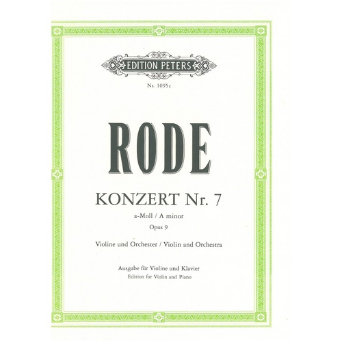 Rode - Concerto No. 7 in A Minor for Violin and Piano