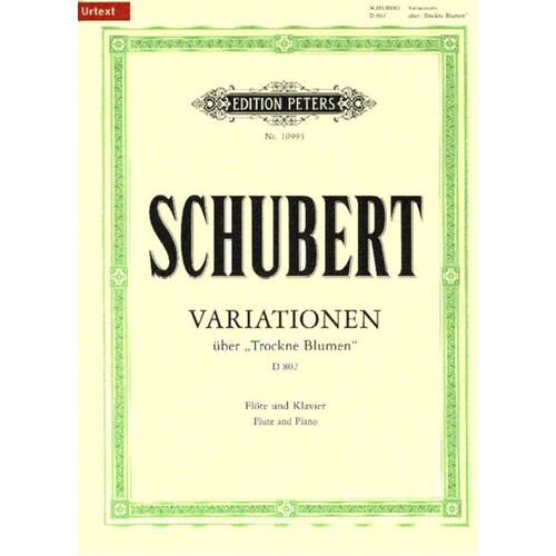 Introduction And Variations Op 160 D802 Flute Piano (Softcover Book)