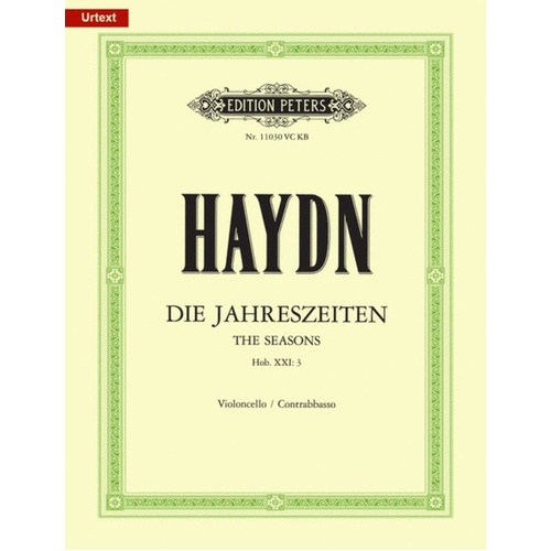 Haydn - The Seasons Hob.Xxi/3 Cello/Double Bass Part (Part) Book