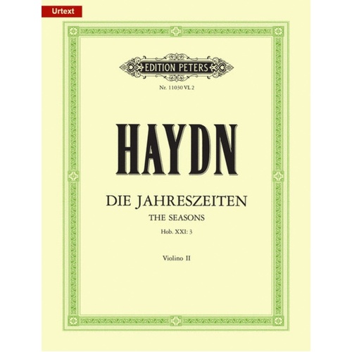 Haydn - The Seasons Hob.Xxi/3 2nd Violin Part (Part) Book