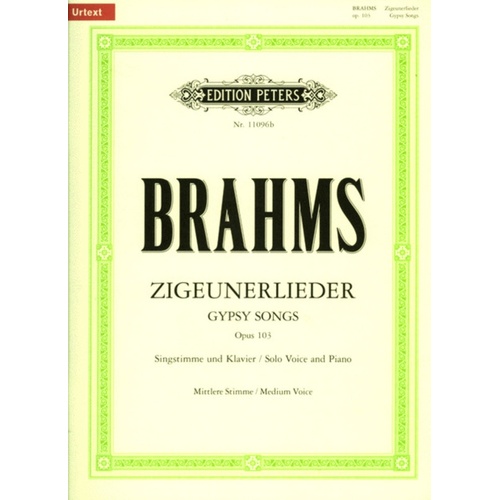 Zigeunerlieder Op 103 Medium (Softcover Book)