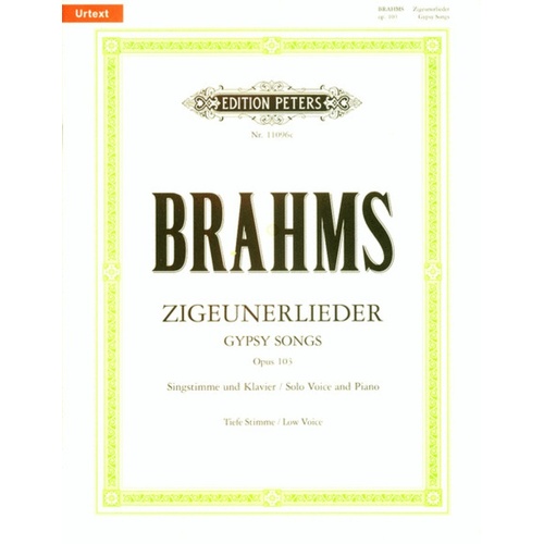 Zigeunerlieder Op 103 Low (Softcover Book)