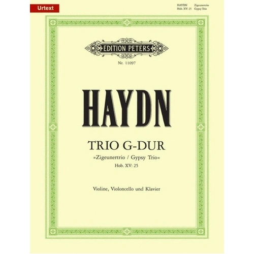 Haydn - Piano Trio Hob. 15 No. 25 G 'Gypsy Rondo' - Edition Peters