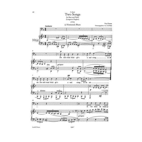 Dessau - Posthumously Published Songs (Softcover Book)