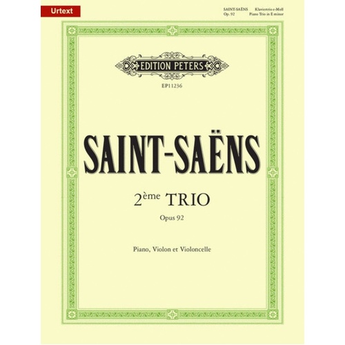 Piano Trio No 2 Op 92 E Violin Vc Piano Urtext (Softcover Book)