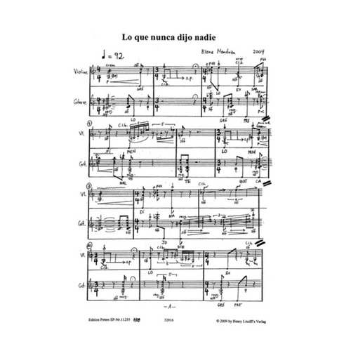 Mendoza - Lo Que Nunca Dijo Nadie Guitar/Violin (Softcover Book)