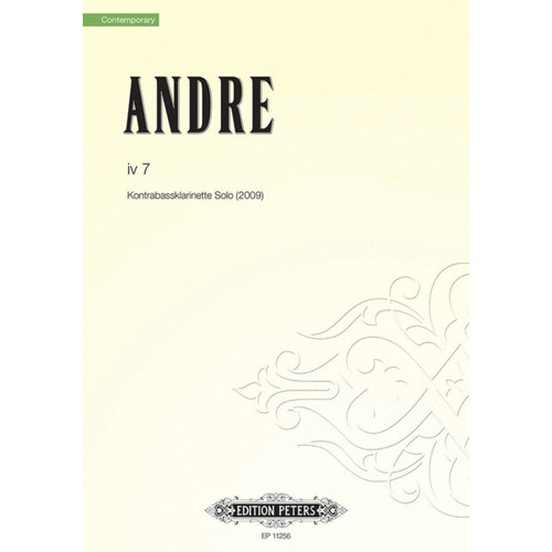 Andre - Iv 7 Contrabass Clarinet Solo (Softcover Book)