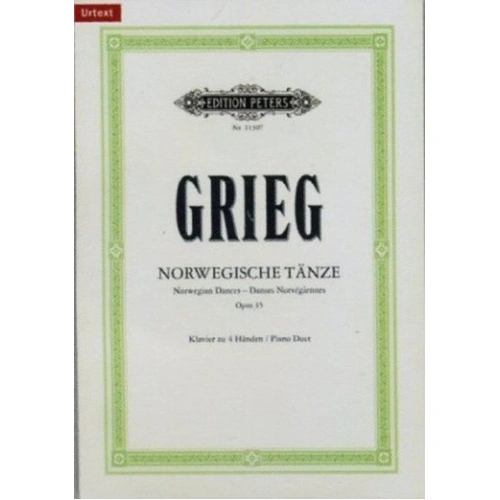 Grieg - Norwegian Dances Op. 35 Nos 1-4 for Piano Duet, Edition Peters