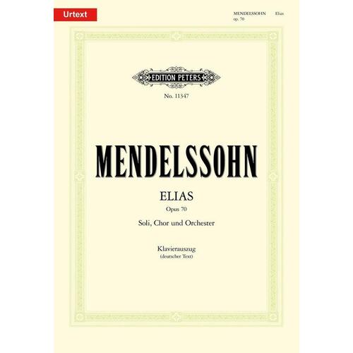 Elijah Op 70 German Vocal Score Urtext (Softcover Book)