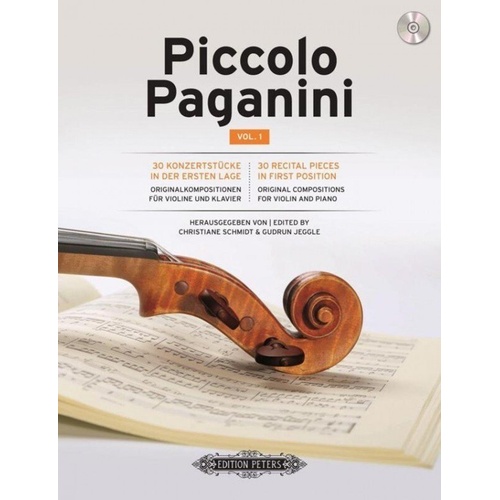 Piccolo Paganini Vol 1 for Violin and Piano with CD